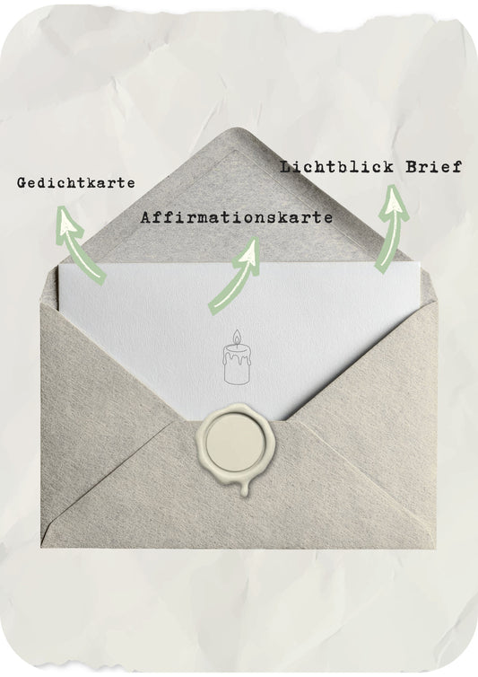 Lichtbrief Paket persönlich geschrieben - Trauergeschenk