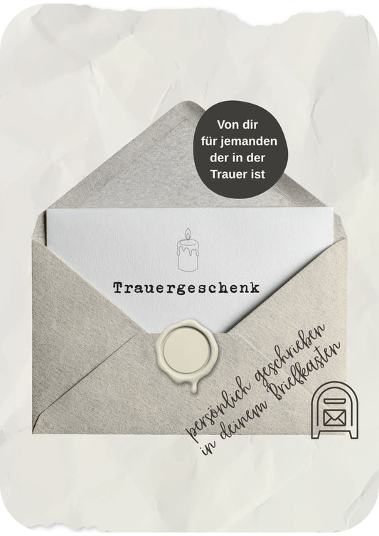Lichtbrief Paket persönlich geschrieben - Trauergeschenk